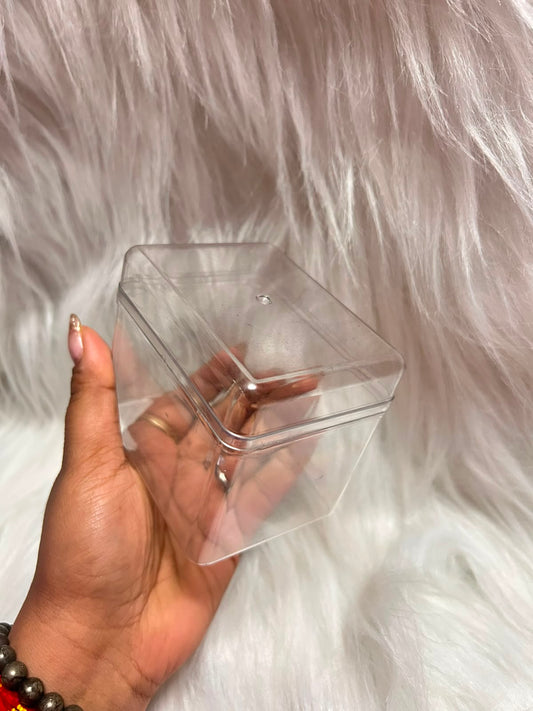 Clear Acrylic Rectangle Tub with Lid - 200 ml Reusable Gift Box