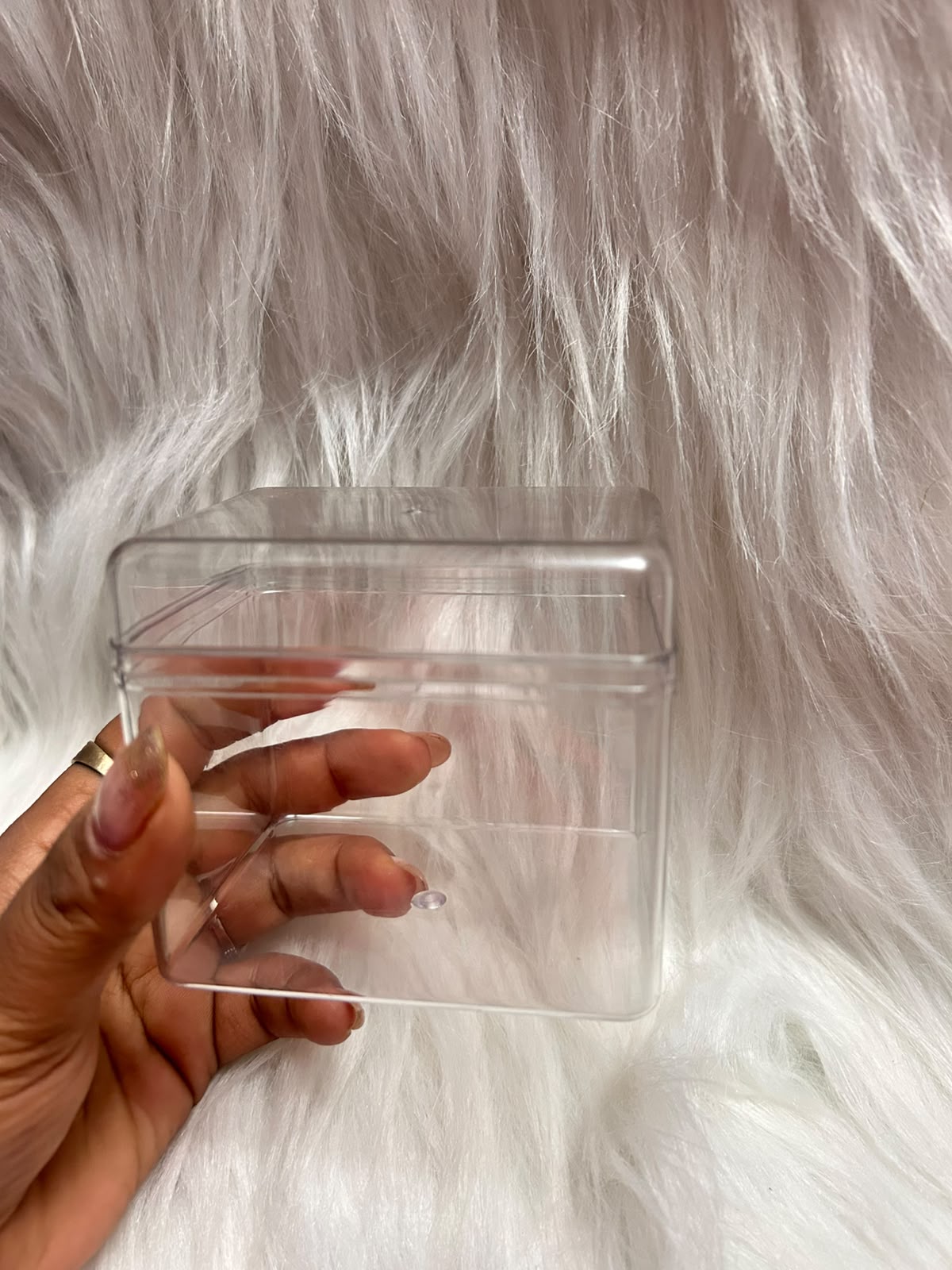 Clear Acrylic Rectangle Tub with Lid - 200 ml Reusable Gift Box