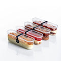 Acrylic Boat Shape Dessert Tub with Lid - 200 ml