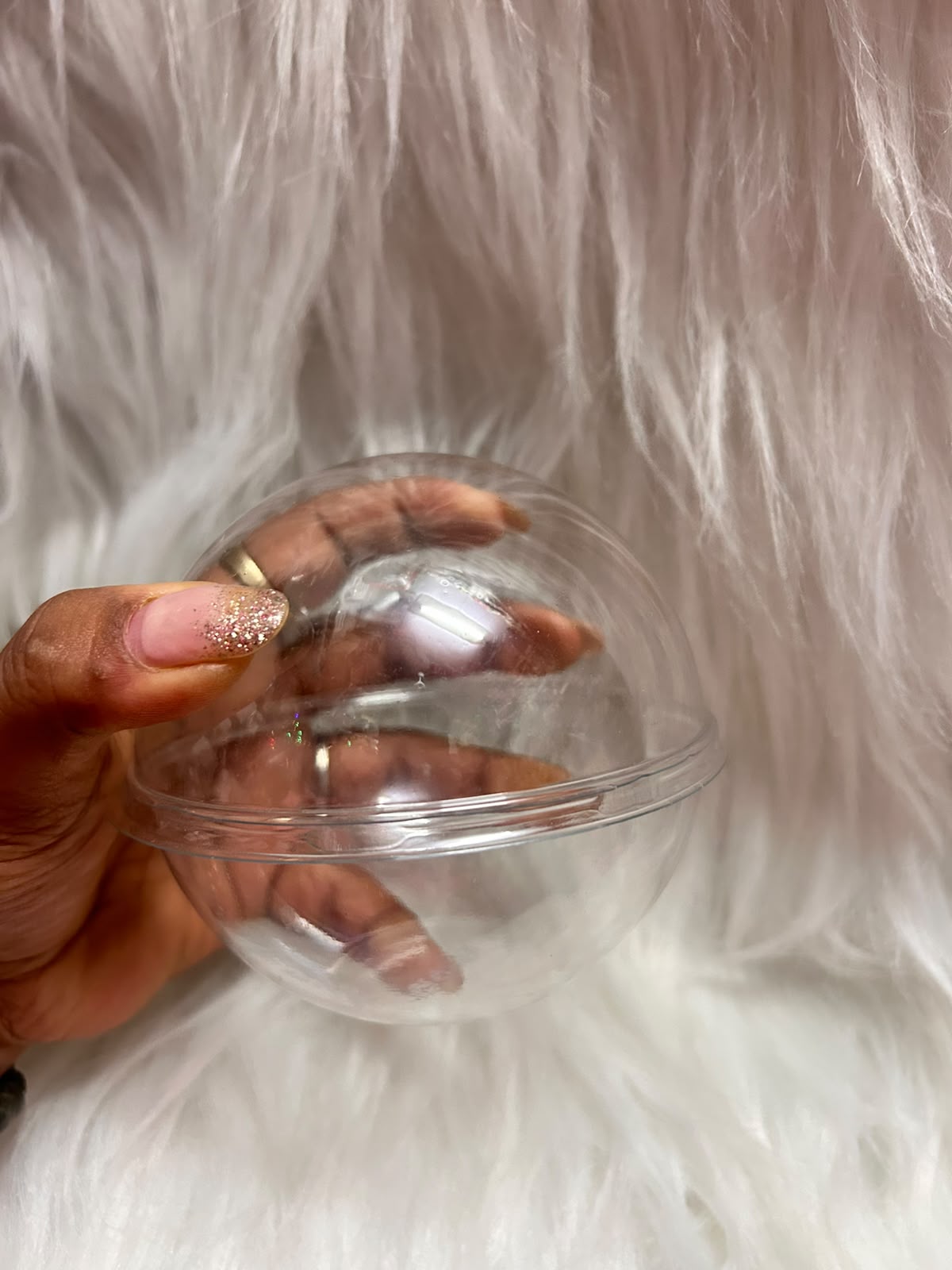 Clear PVC Fillable Ball - 4.5 Inch Round, Openable Two-Part Sphere