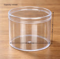 Clear Acrylic Round Dessert Tub with Lid - 400 ml, 4 Inch