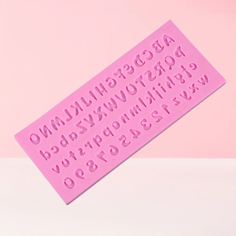 Small Alphabet & Number Silicone Mould - 1 cm Outcome, Long Strip