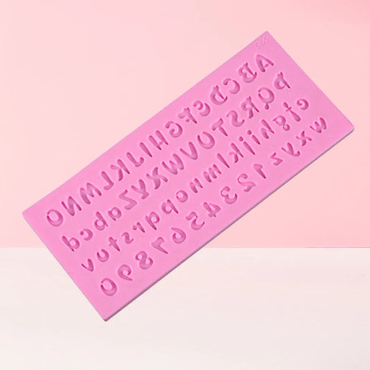 Small Alphabet & Number Silicone Mould - 1 cm Outcome, Long Strip