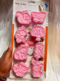 8 Pcs Forest Animal Cookie Cutter and Stamp Set - Two-Part Press Cutters for Biscuits, Fondant and Clay Craft
