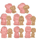 8 Pcs Snoopy & Peanuts Gang 3D Cookie Cutter and Embosser Stamp Set