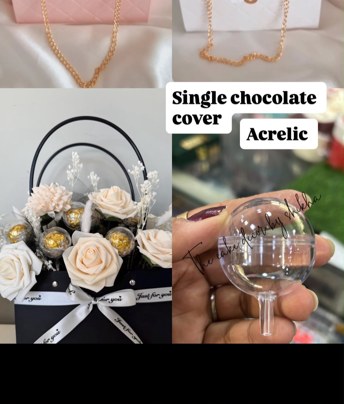 Acrylic Clear Sphere Ball Chocolate Cover - Single Chocolate / Truffle Ball Case