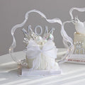 LED Ribbon Tiara Cake Topper - Fairy Light Organza Ribbon, White