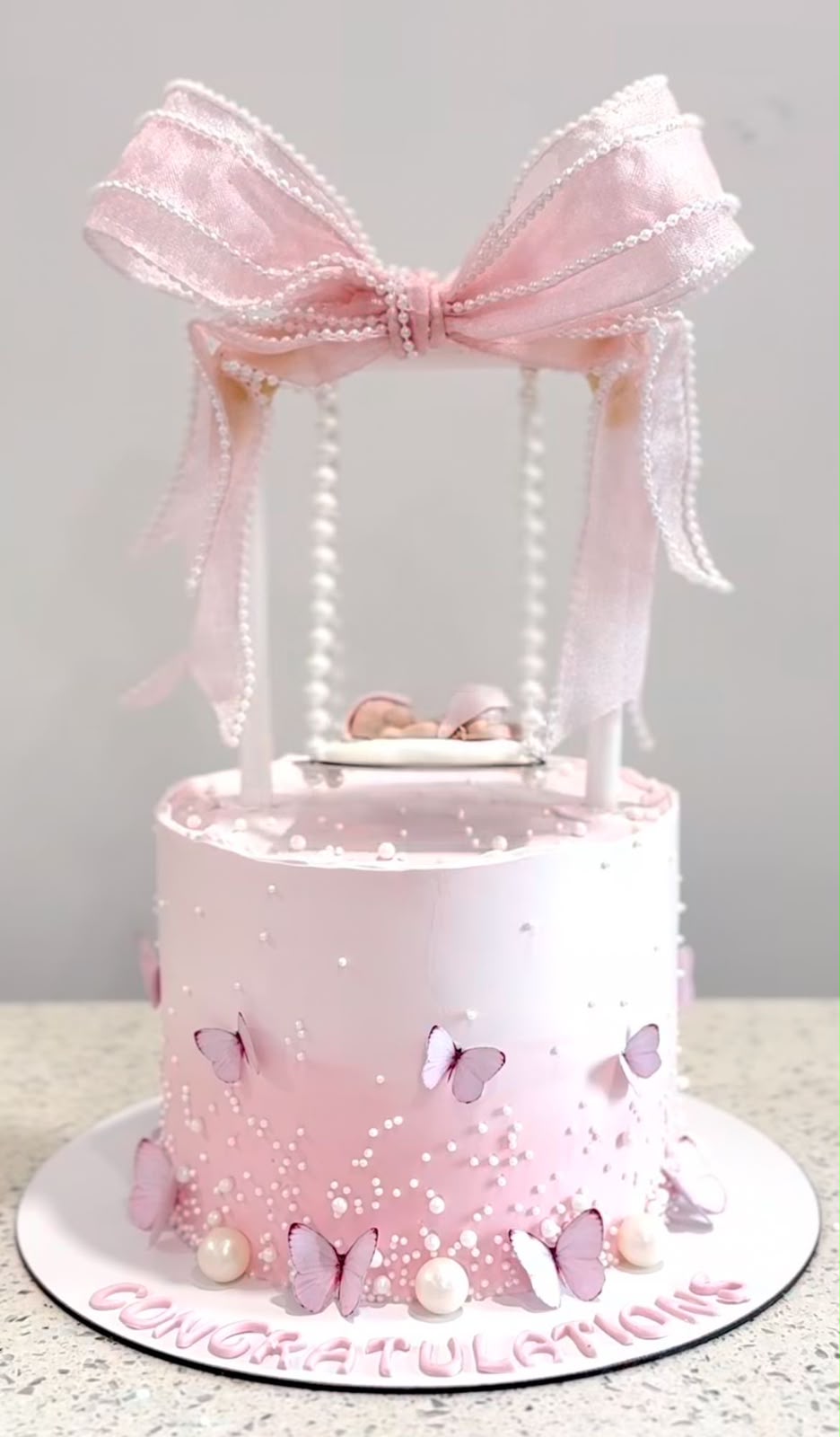 LED Ribbon Tiara Cake Topper - Fairy Light Organza Ribbon, White