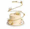 Golden Metal Spiral Cake Stand - 16 Inch Extendable Cake Decoration Frame