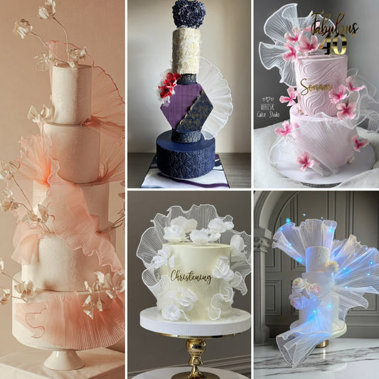 Noor Net - Pleated Ruffle Cake & Hamper Wrapping Net, 2.5 Metre