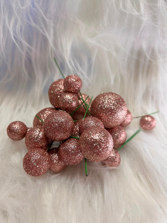 Shimmer Faux Balls - Mixed Size Glitter Cake Balls, 4 Sizes per Pack
