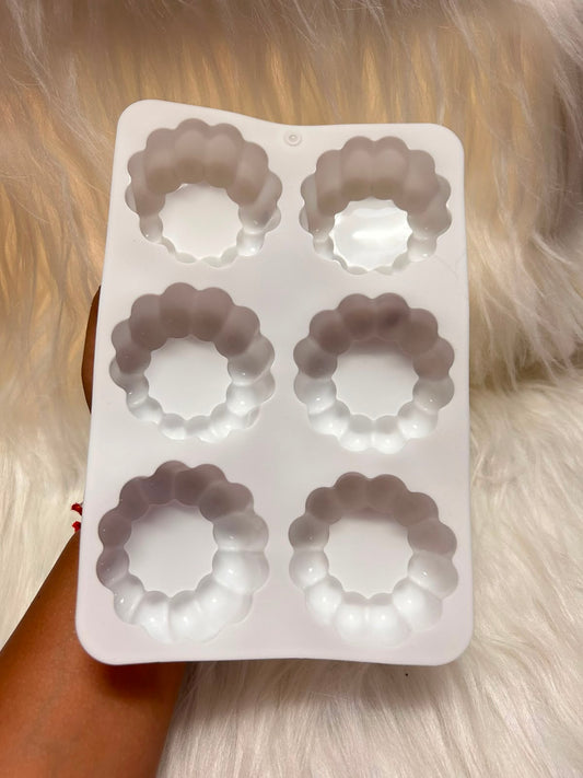 6 Cavity Bubble Round Silicone Mousse Cake Mould - 2.65 Inch Mini Dessert Mould