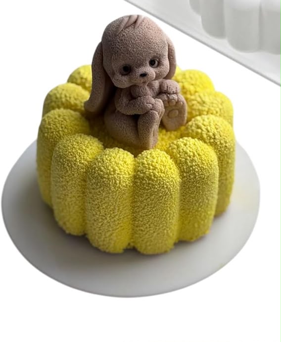 6 Cavity Bubble Round Silicone Mousse Cake Mould - 2.65 Inch Mini Dessert Mould