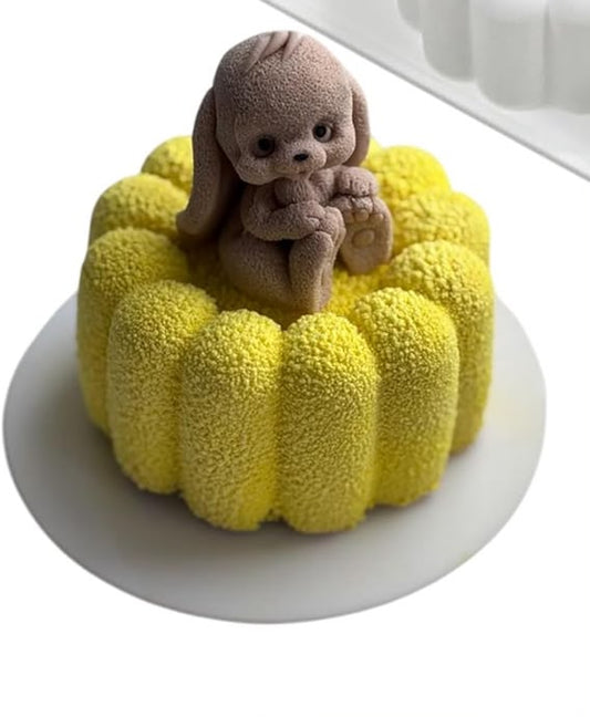 6 Cavity Bubble Round Silicone Mousse Cake Mould - 2.65 Inch Mini Dessert Mould