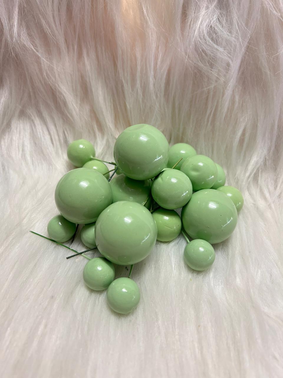 Faux Balls Topper for Cake Decoration - Pack of 20 in 4 Sizes
