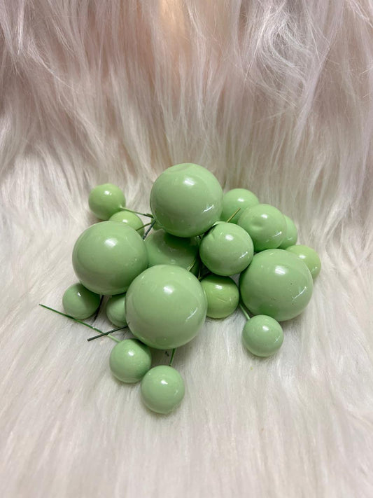 Faux Balls Topper for Cake Decoration - Pack of 20 in 4 Sizes