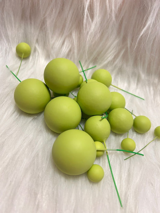 Faux Balls Topper for Cake Decoration - Pack of 20 in 4 Sizes