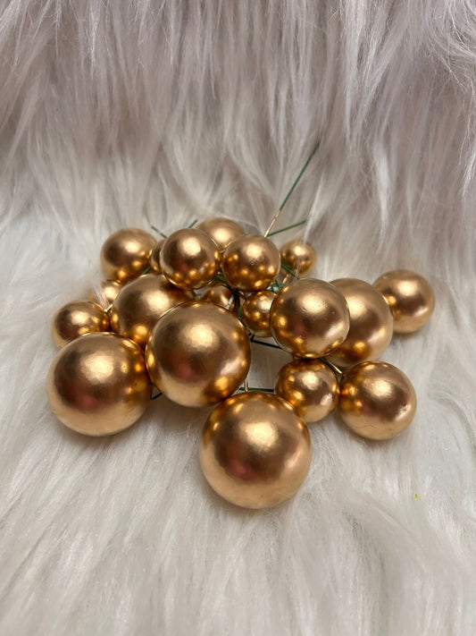 Faux Balls Topper for Cake Decoration - Pack of 20 in 4 Sizes