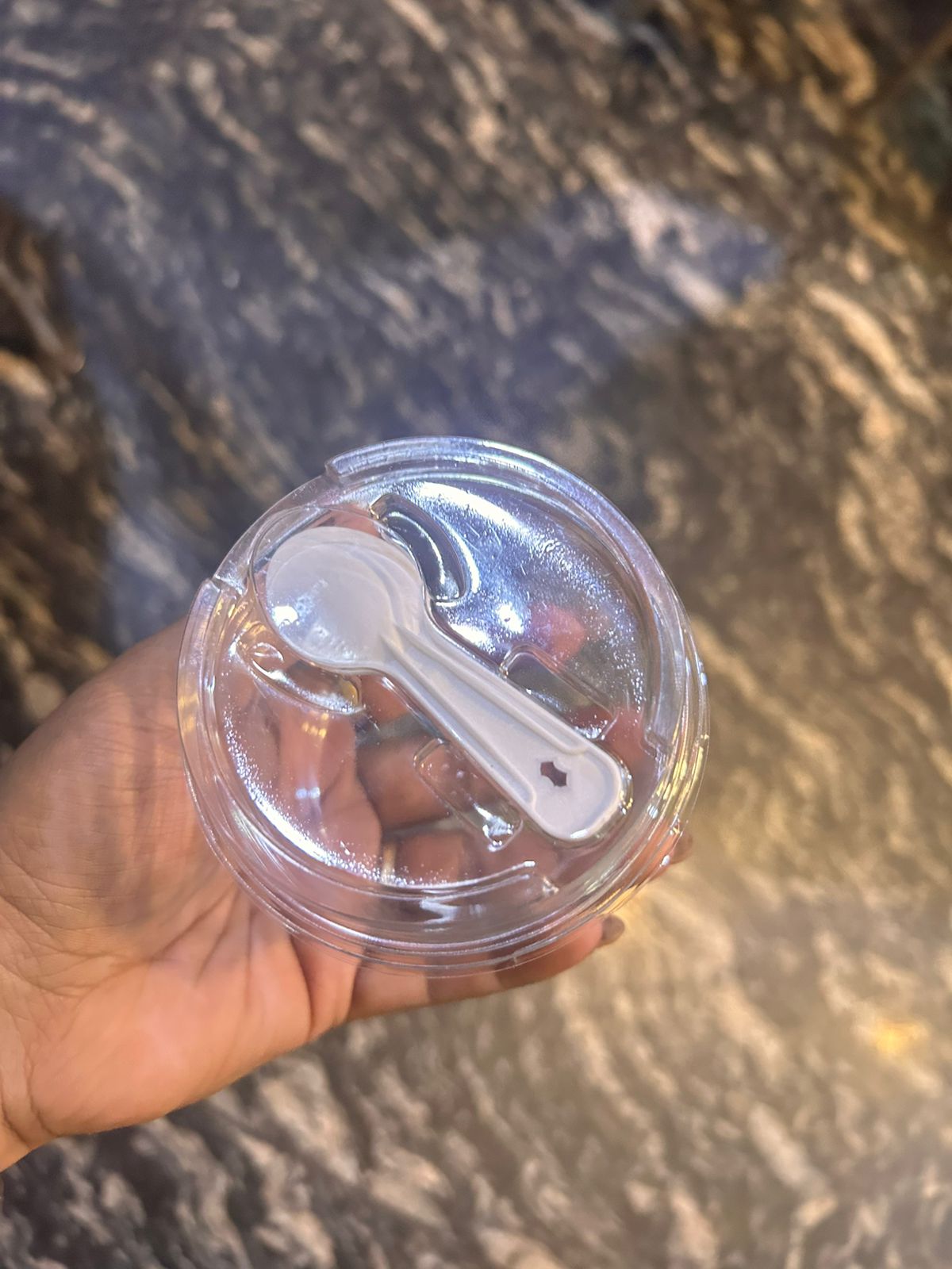 PVC Round Dessert Cup with Spoon and Lid - 150 ml Transparent Dessert Container