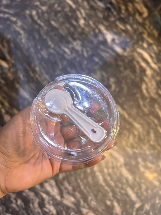 PVC Round Dessert Cup with Spoon and Lid - 150 ml Transparent Dessert Container