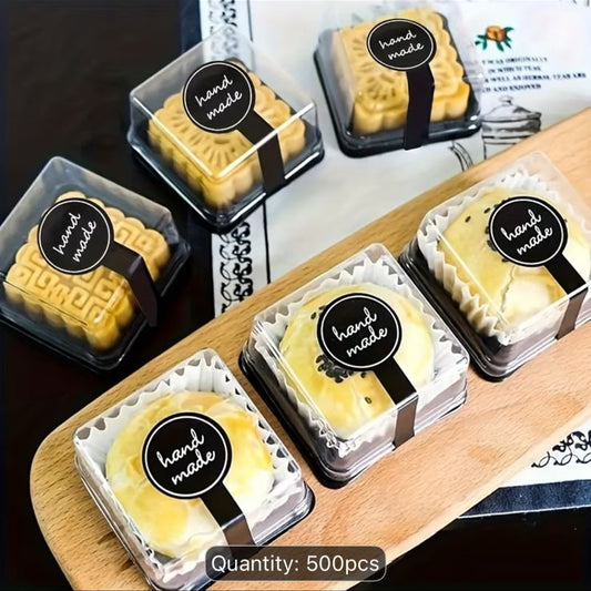 Hand Made Seal Sticker Sheet - Black Seal Labels with White Home Made Strips