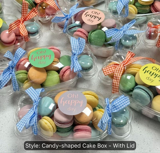 Candy Shape PVC Tub with Lid - Transparent Toffee Shaped Gift and Dessert Box