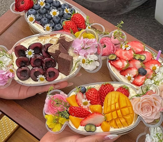 Candy Shape PVC Tub with Lid - Transparent Toffee Shaped Gift and Dessert Box