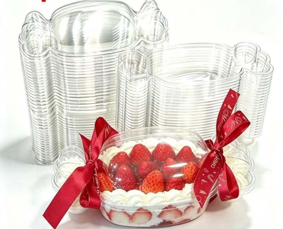 Candy Shape PVC Tub with Lid - Transparent Toffee Shaped Gift and Dessert Box
