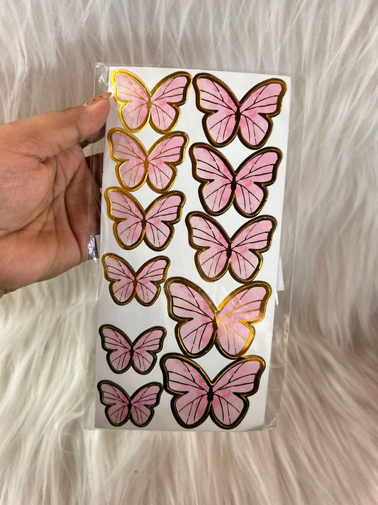 Paper Butterflies for Cake, Hamper and Party Decoration - Pink & Magenta Family