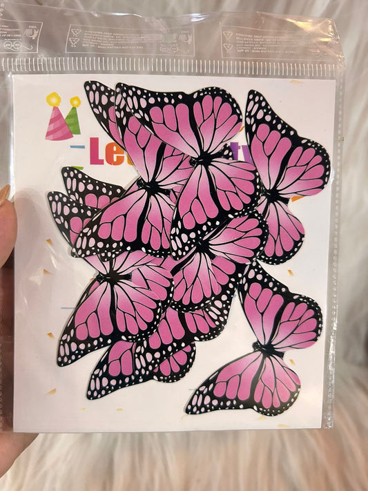 Paper Butterflies for Cake, Hamper and Party Decoration - Pink & Magenta Family