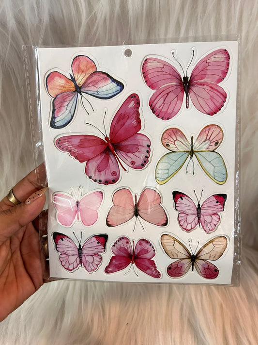 Paper Butterflies for Cake, Hamper and Party Decoration - Pink & Magenta Family