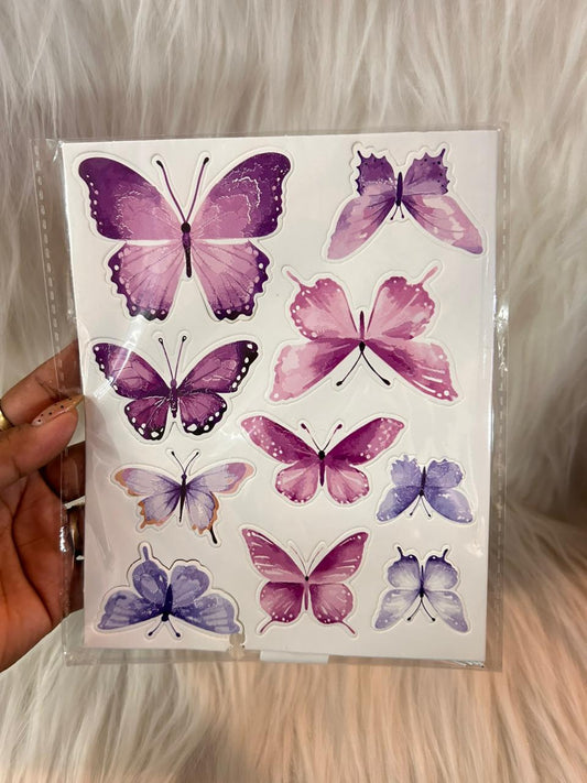 Paper Butterflies for Cake, Hamper and Party Decoration - Purple & Lavender Family
