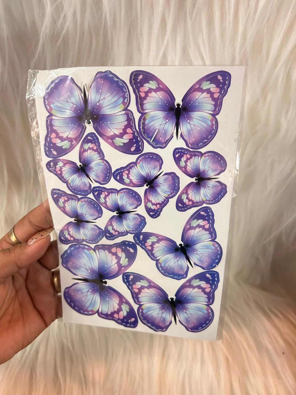 Paper Butterflies for Cake, Hamper and Party Decoration - Purple & Lavender Family