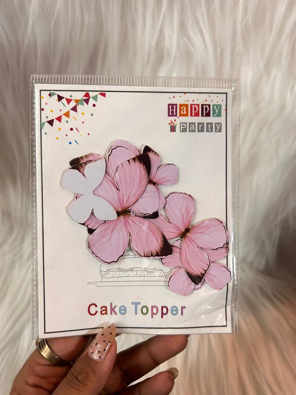 Paper Butterflies for Cake, Hamper and Party Decoration - Ivory & Pastel Family