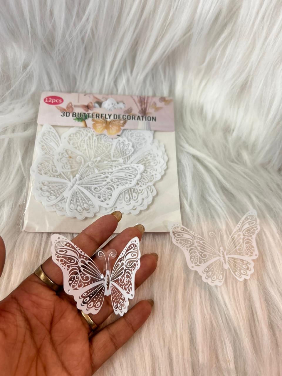 3D Filigree PVC Butterflies - Hollow Laser Cut Cake, Hamper and Wall Decoration