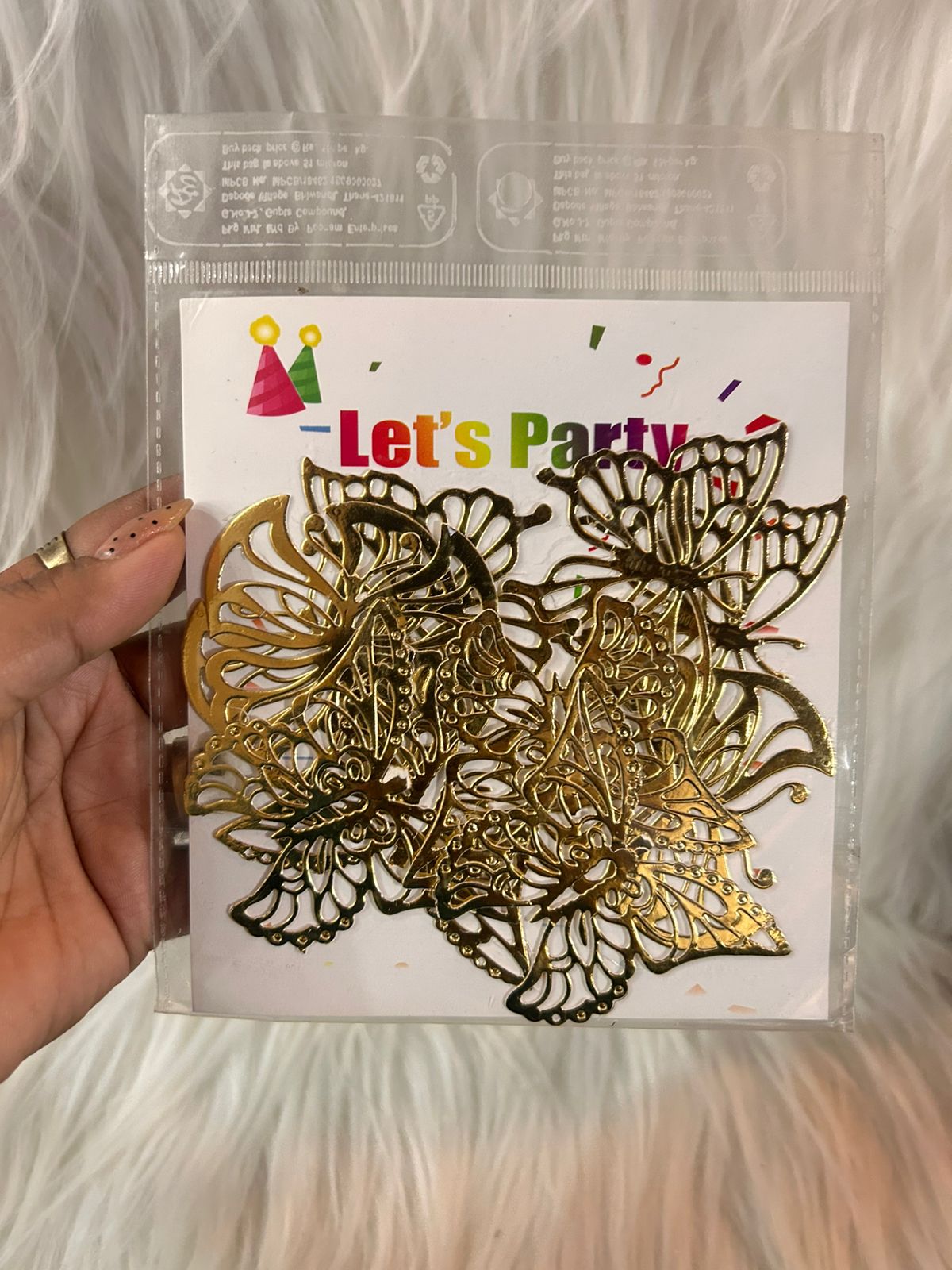 Laser Cut Chrome Paper Butterflies - Mirror Foil Filigree Cake and Hamper Decoration