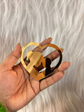 Mother & Baby Heart Cake Topper - Gold Acrylic Charm
