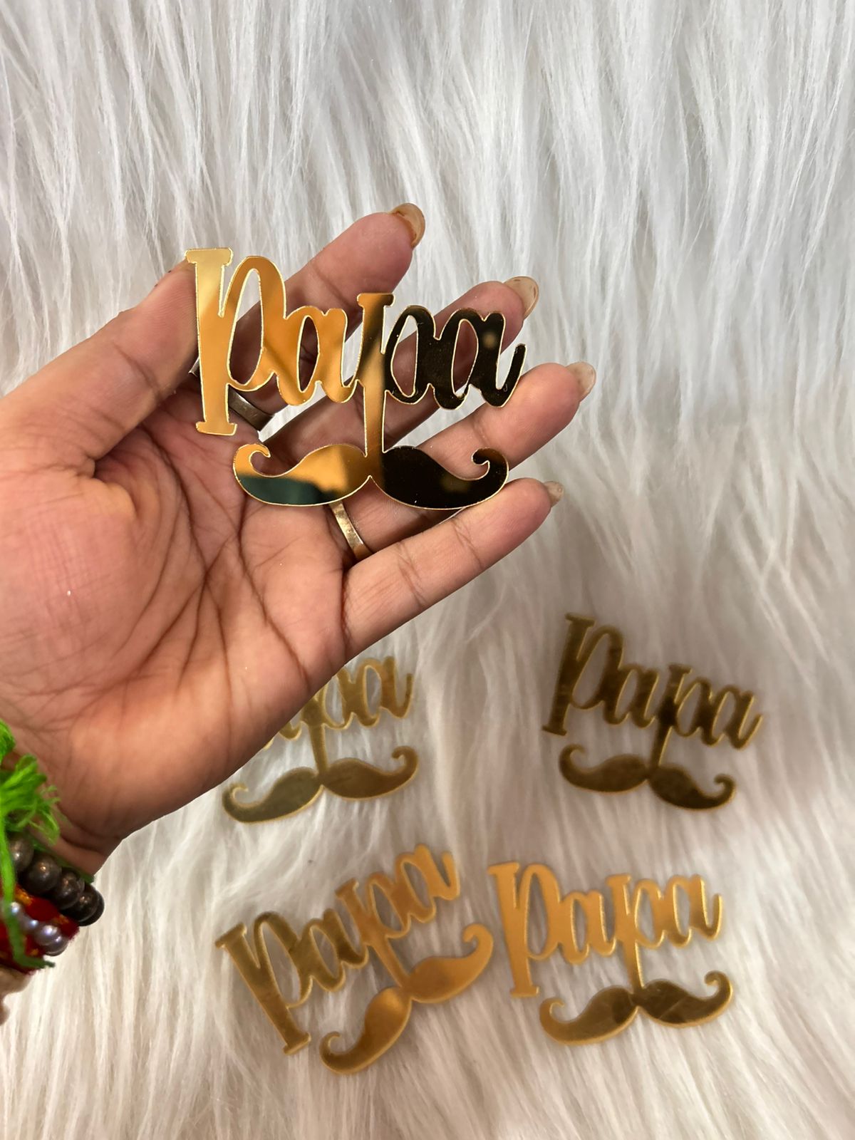 Papa Cake Topper - Pack of 5