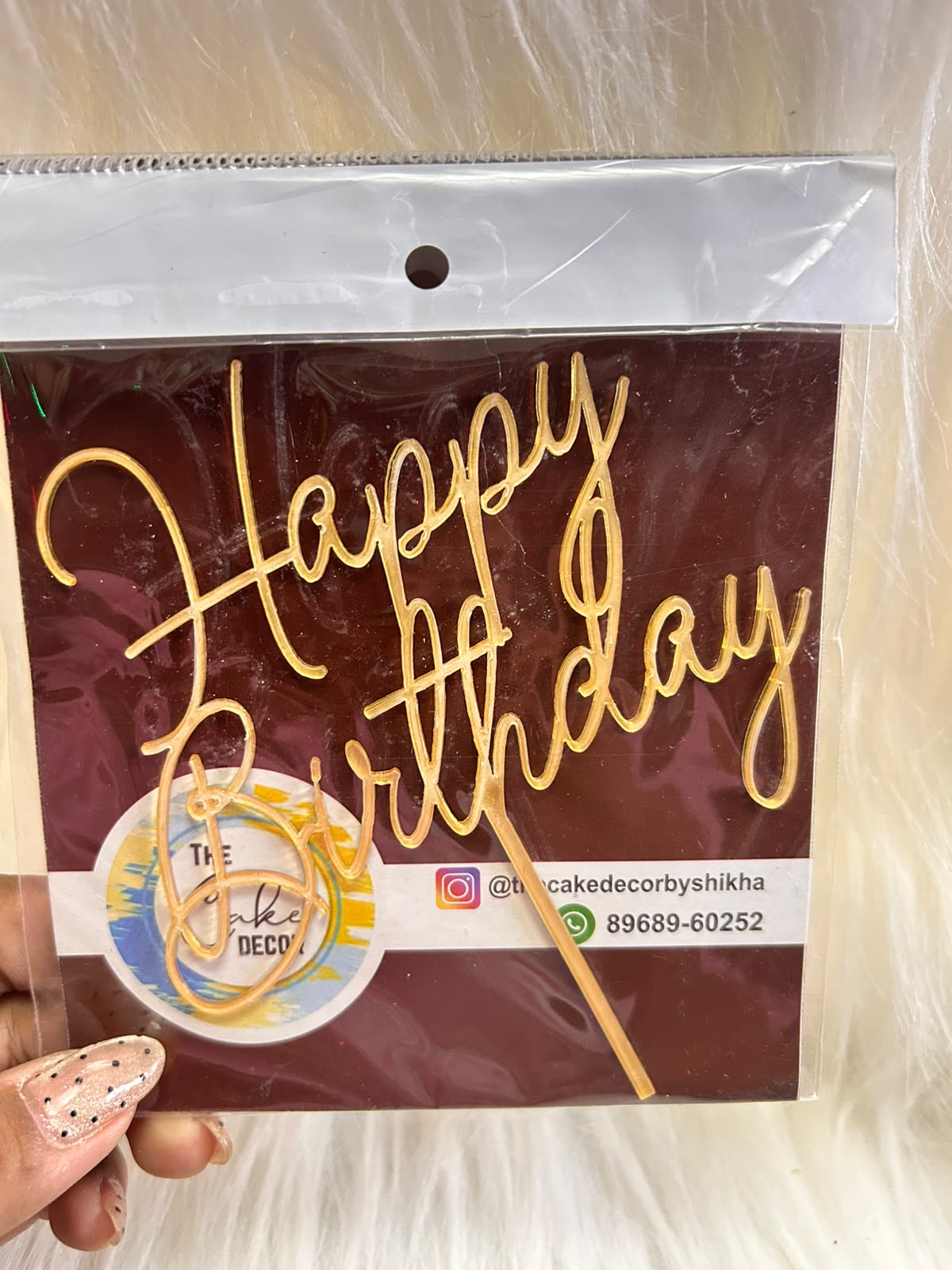 Happy Birthday / Anniversary Acrylic Cake Topper – 5 inch