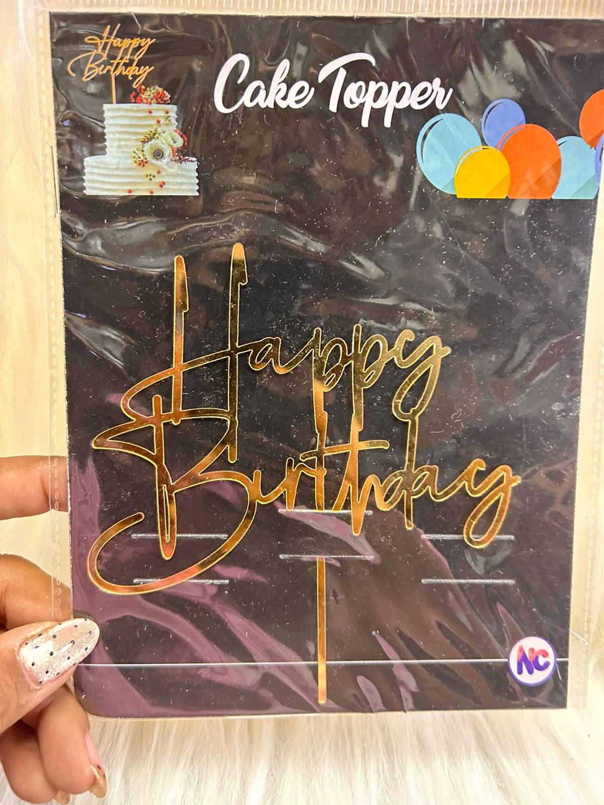 Happy Birthday / Anniversary Acrylic Cake Topper – 5 inch