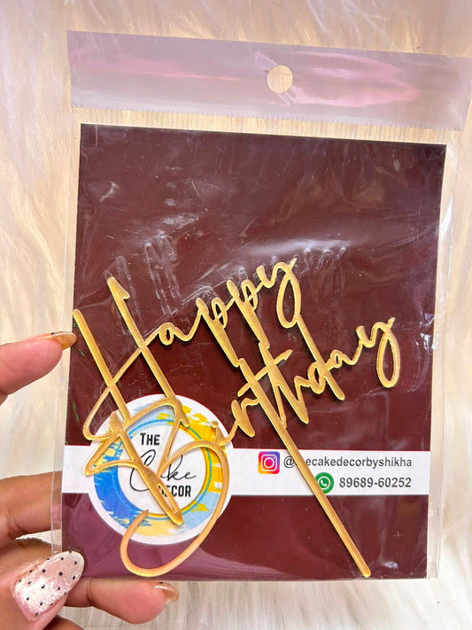 Happy Birthday / Anniversary Acrylic Cake Topper – 5 inch