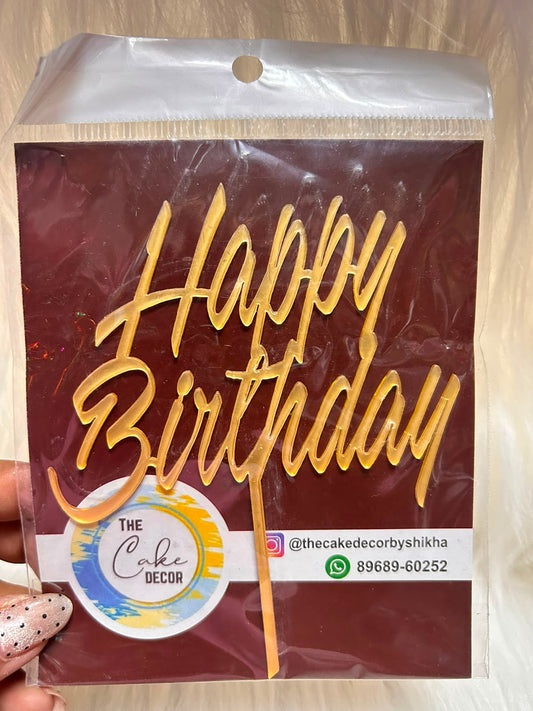 Happy Birthday / Anniversary Acrylic Cake Topper – 5 inch