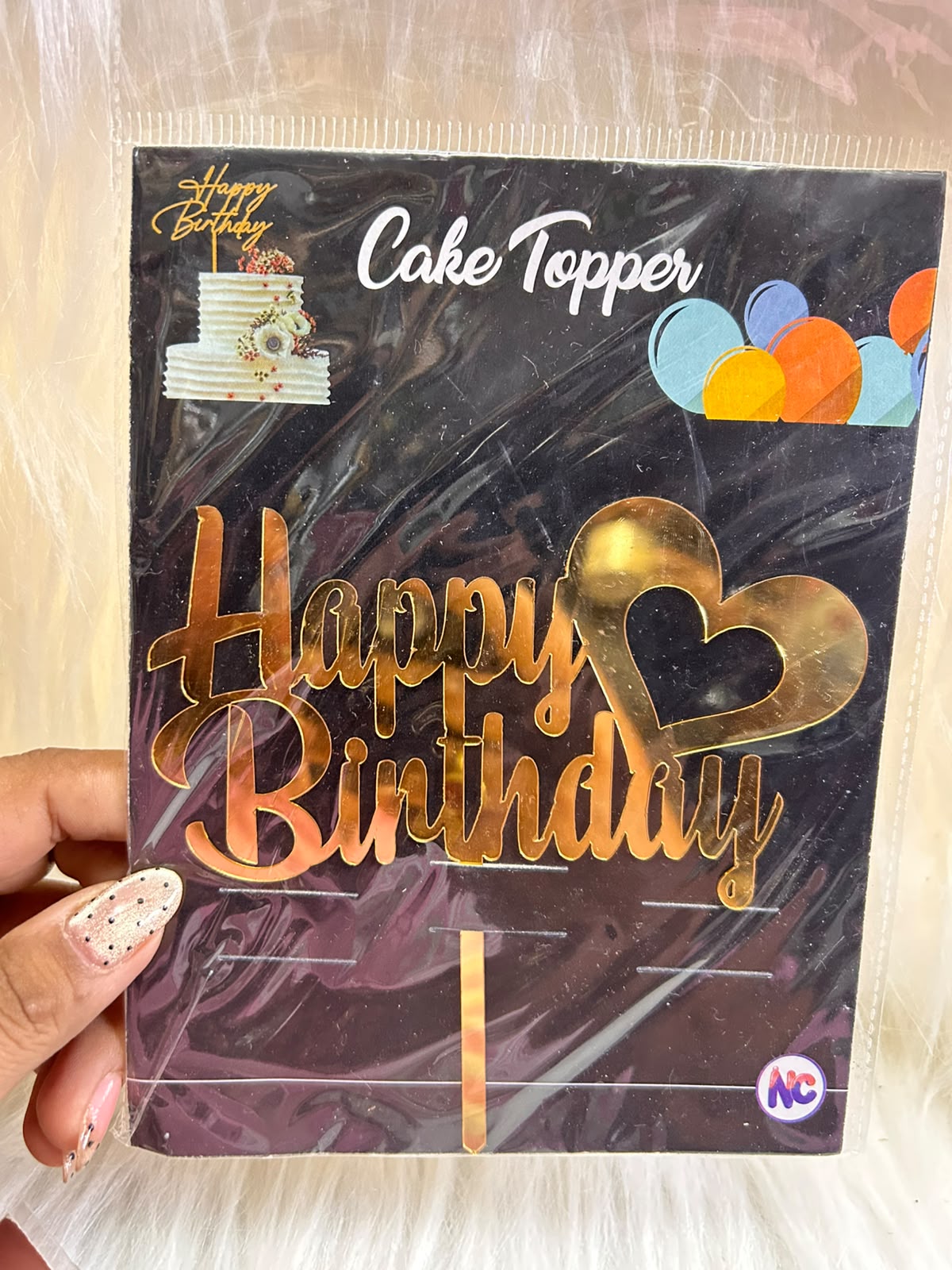Happy Birthday / Anniversary Acrylic Cake Topper – 5 inch