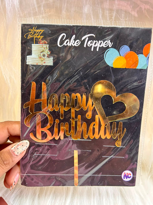 Happy Birthday / Anniversary Acrylic Cake Topper – 5 inch