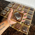 Gold Base Mini Dessert Container with Clear Lid - 3x3 Inch Single Serving Pastry Box