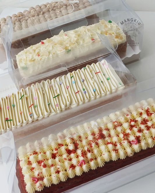 Long Loaf Packing Box - Black Base with Clear Dome Lid