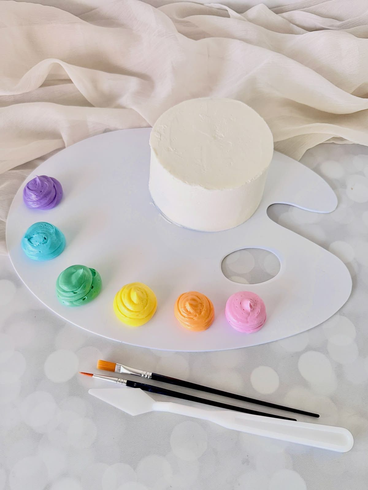 Paint Palette Cake Board - 10 x 10 inch (DIY Cake Decorating Kit Base)