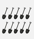 Mini Shovel Dessert Spoons - PP Plastic (Pack of 50)