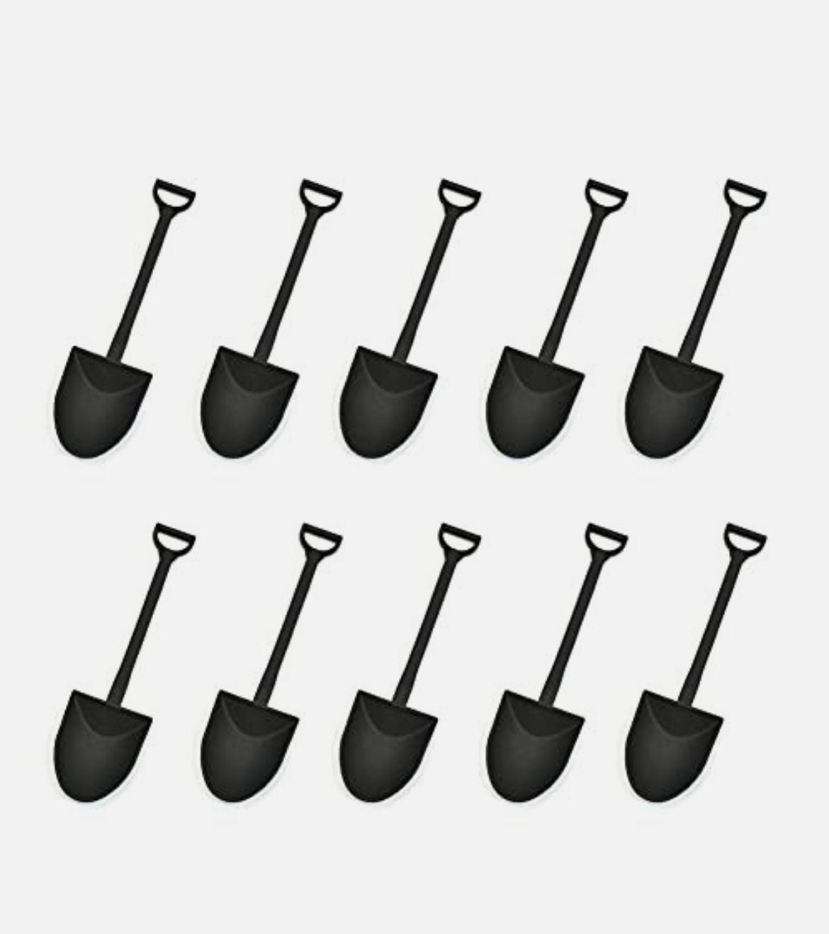 Mini Shovel Dessert Spoons - PP Plastic (Pack of 50)