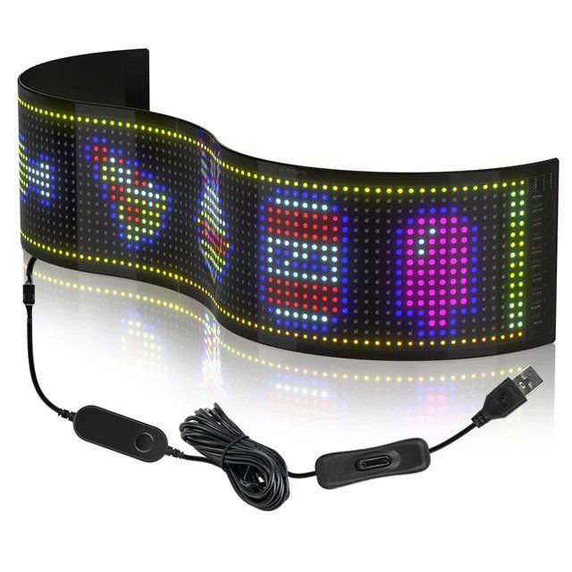 Flexible RGB LED Matrix Panel Cake Spacer - Bluetooth App Controlled, USB 5V